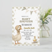 Dummer-Gans-Baby-Shower-Einladung Einladung (Stehend Vorderseite)