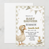 Dummer-Gans-Baby-Shower-Einladung Einladung (Vorne/Hinten)