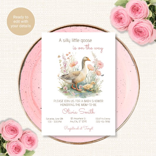 Dummer-Gans-Baby-Shower-Einladung Einladung