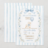 Dummer Gans Baby Shower Einladung Junge (Vorne/Hinten)