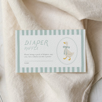 Dummer Gans Baby Shower Einsatzkarte Windel Raffle Begleitkarte