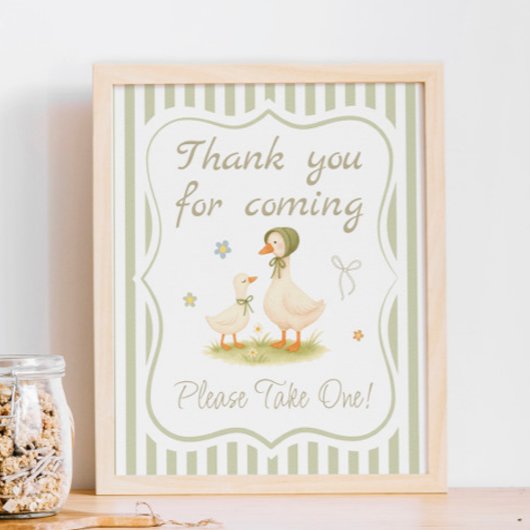 Dummer Gans Baby Shower Geschenk  Poster