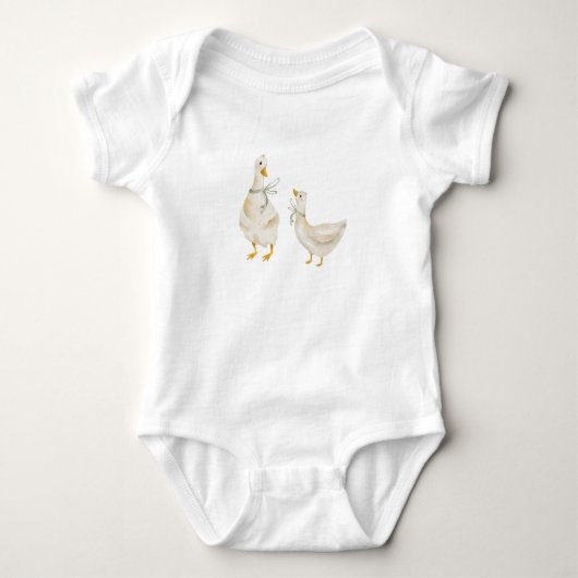 Dummer Gans Baby Shower Geschlechtsneutraler Gingh Strampler (Vorderseite)