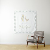 Dummer Gans Baby Shower Geschlechtsneutraler Gingh Wandteppich (Beispiel)