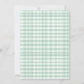 Dummer Gans Baby Shower Grün Gingham Neutral Einladung (Rückseite)