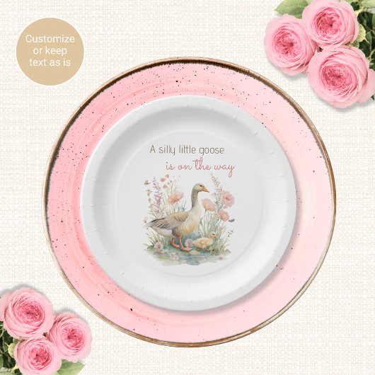 Dummer-Gans-Baby-Shower-Papierteller Pappteller
