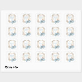 Dummer Gans Baby Shower Quadratischer Aufkleber (Blatt)