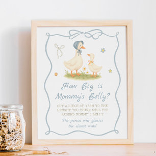 Dummer Gans Baby Shower Wie groß ist Mamas Bauch Poster
