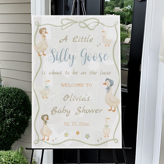 Dummer-Gans-Baby-Shower-Willkommen Acrylschild