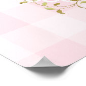 Dummer-Gans-Babymädchen-Party Rosé Gingham Willkom Poster (Ecke)