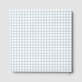 Dummer Gans Blau Gingham Baby Shower Gästebuch (Rückseite)