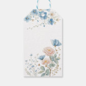 Dummer Gans Blau Wildblumen-Geschenk-Anhänger Geschenkanhänger (Rückseite)