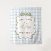 Dummer-Gans-Blaue-Baby-Party-Banner Wandteppich (Vorderseite)