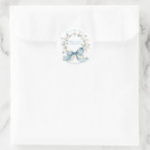Dummer Gans Blaue Florale Runde Gefallen-Sticker Runder Aufkleber (Tasche)