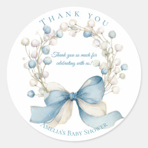 Dummer Gans Blaue Florale Runde Gefallen-Sticker Runder Aufkleber