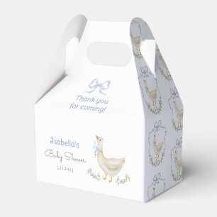 Dummer Gans Blaues Schleife Baby-Junge-Shower Geschenkschachtel
