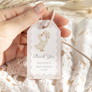Dummer Gans Blumen Baby Shower Dankeschön-Geschenk Geschenkanhänger