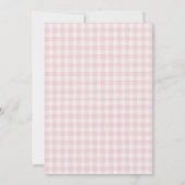 Dummer Gans-Blumen-Gingham-Geburtstagsfoto Dankeskarte (Rückseite)