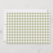 Dummer Gans Blumen Grüner Gingham Geburtstag Foto Einladung (Rückseite)