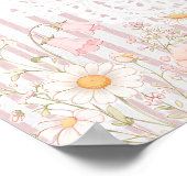 Dummer Gans-Blumen-Spitze-Mädchen-Baby-Shower-Will Poster (Ecke)