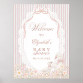 Dummer Gans-Blumen-Spitze-Mädchen-Baby-Shower-Will Poster (Vorne)