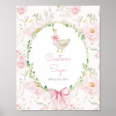 Dummer Gans Blush Rosa Schleife Benutzerdefiniert Poster (Vorne)