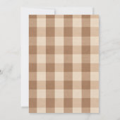 Dummer Gans Braun Gingham Hut Eis Baby Shower Einladung (Rückseite)