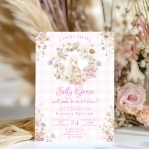 Dummer Gans Coquette Rosa Schleife Mädchen Baby Sh Einladung