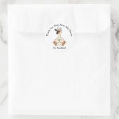 Dummer Gans Danke Runder Aufkleber (Tasche)