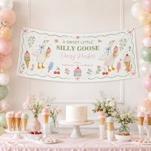 Dummer-Gans-Eiscreme-Sozial-Baby-Shower- Banner