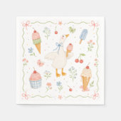 Dummer-Gans-Eiscreme-Sozial-Baby-Shower Serviette (Vorderseite)