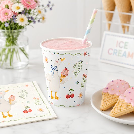 Dummer-Gans-Eiscreme-Sozial-Baby-Shower-Tassen Pappbecher