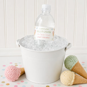 Dummer Gans Eiscreme-Sozial-Wasserflaschen-Etikett Wasserflaschenetikett