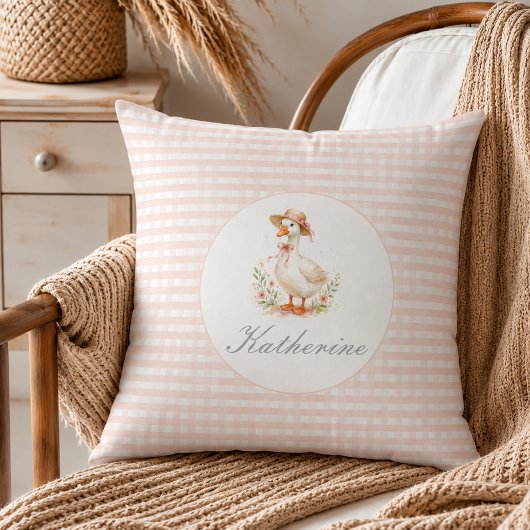 Dummer Gans Elegant Rosa Mädchen Benutzername  Kissen