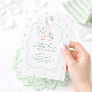Dummer Gans Elegante geschlechtsneutrale Babyparty Einladung