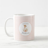 Dummer Gans Eleganter Rosa Mädchen Custom Name Kaffeetasse (Links)