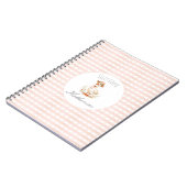 Dummer Gans Eleganter Rosa Mädchen Custom Name Notizblock (Linke Seite)