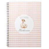 Dummer Gans Eleganter Rosa Mädchen Custom Name  Notizblock (Vorderseite)