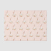 Dummer Gans Eleganter Rosa Mädchen-Geburtstag Seidenpapier (Vorderseite)