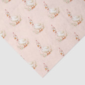 Dummer Gans Eleganter Rosa Mädchen-Geburtstag Seidenpapier (Ausschnitt)