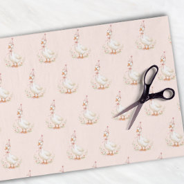 Dummer Gans Eleganter Rosa Mädchen-Geburtstag Seidenpapier