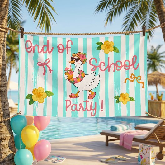 Dummer Gans Ende der Schulparty-Streifen Banner