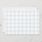 Dummer-Gans-Foto-Gingham-Geburtstagseinladung Einladung (Rückseite)