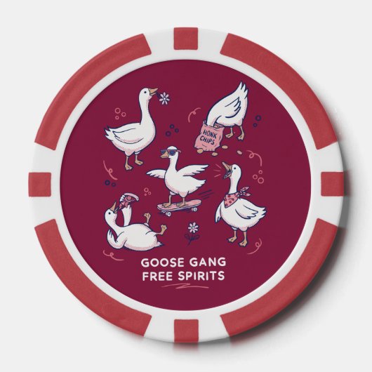 Dummer-Gans-Gang Lustiges-Gans-Shirt Pokerchips (Vorderseite)