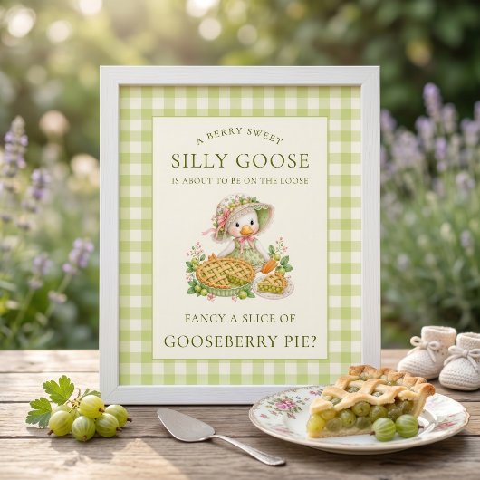 Dummer Gans Gänsebeeren-Torte Schild Baby Shower
