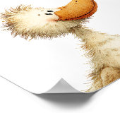 Dummer-Gans-Geschenk-Schild Baby Shower Poster (Ecke)