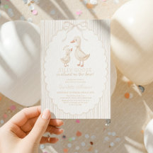 Dummer Gans Geschlechtsneutrale Beige Babyparty