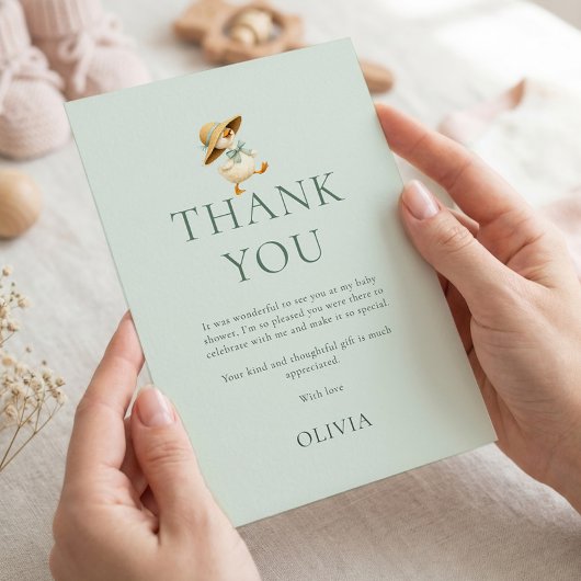 Dummer Gans Geschlechtsneutrale Danke Baby Shower Karte