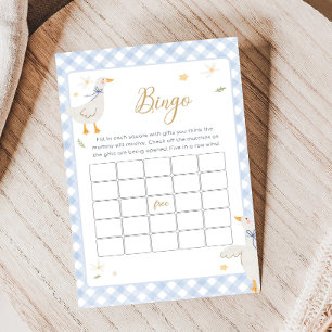 Dummer Gans Gingham-Baby-Shower-Bingo-Spiel