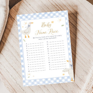 Dummer Gans Gingham-Baby-Shower-Name-Race-Spiel
